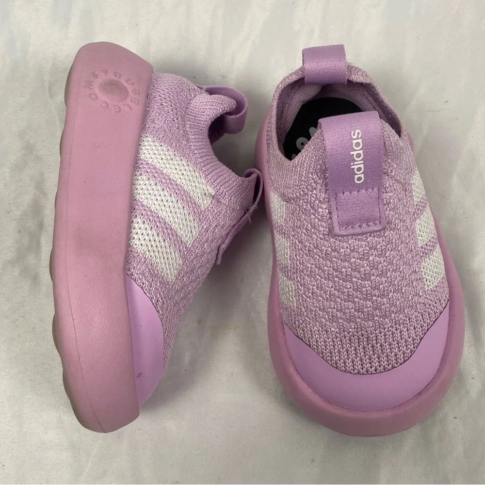 Adidas Baby Girl Kids Pink Slip-On Sneakers Size 5K - Picture 6 of 16